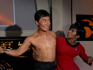 George Takei and Nichelle Nichols in "The Naked Time."