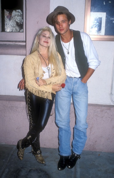 E.G. Daily with Brad Pitt at her album listening party