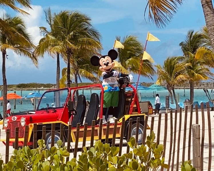 Taking a picture with Mickey Mouse is part of the ranking of Castaway Cay activities. 