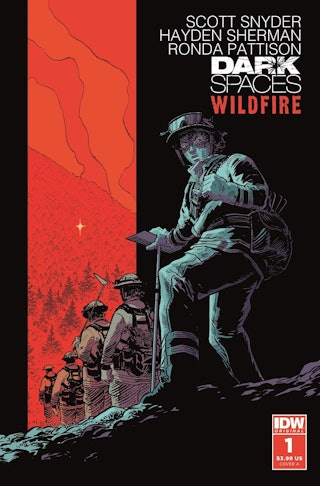 The cover of Dark Spaces: Wildfire, the first in ex-Batman writer Scott Snyder’s new thriller anthol...