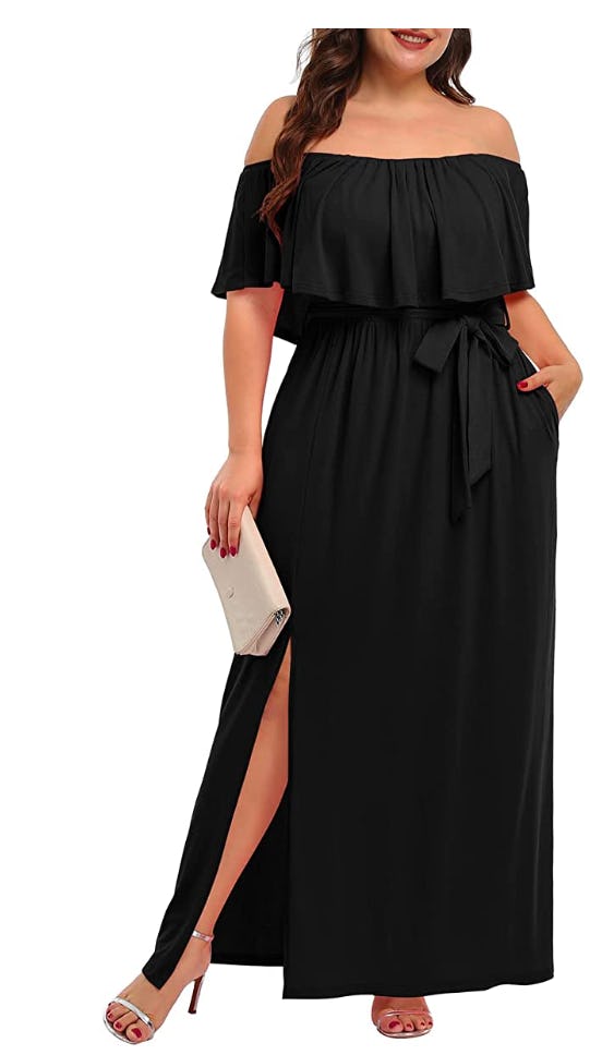 Pinup Fashion Off The Shoulder Maxi Dress