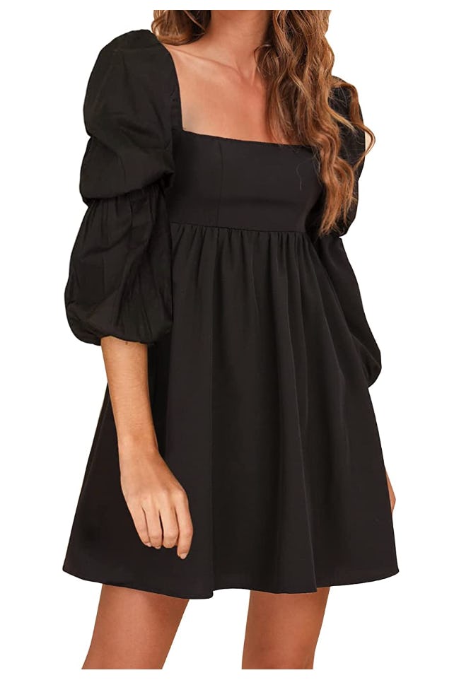EXLURA Square Neck Dress