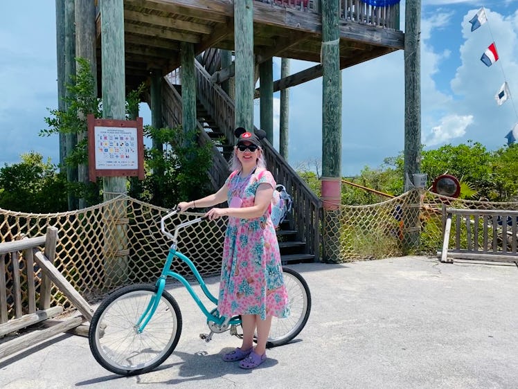 Going for a bike ride is part of the ranking of Castaway Cay activities. 