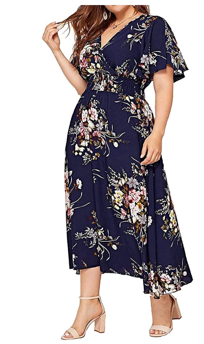 Milumia Plus Size Floral Boho Maxi Dress