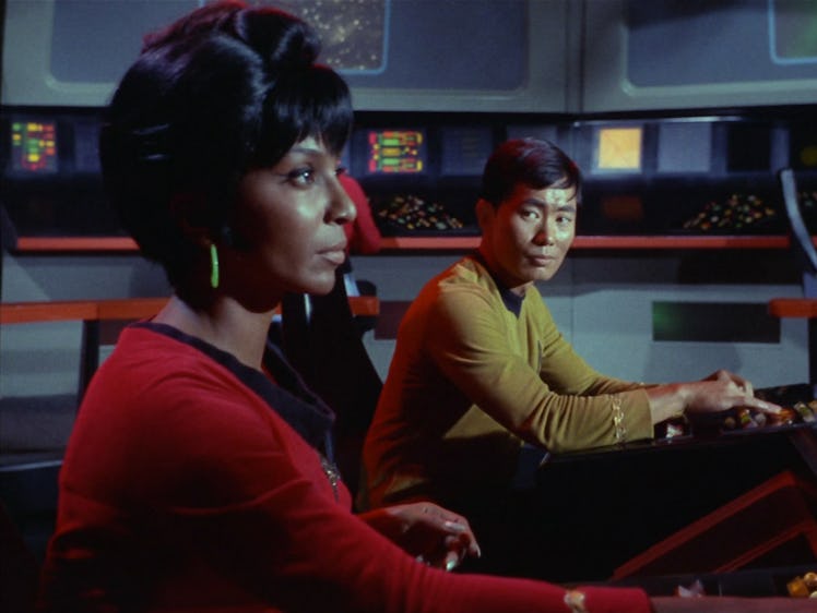 Nichelle Nichols and George Takei in 'Star Trek.'