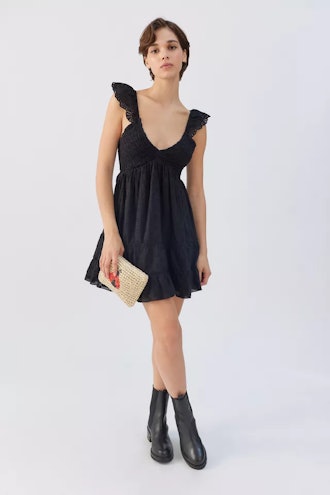 Urban Outfitters UO Malta Flutter Sleeve Mini Dress