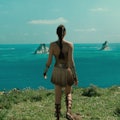 View of Diana looking out at the ocean from Wonder Woman