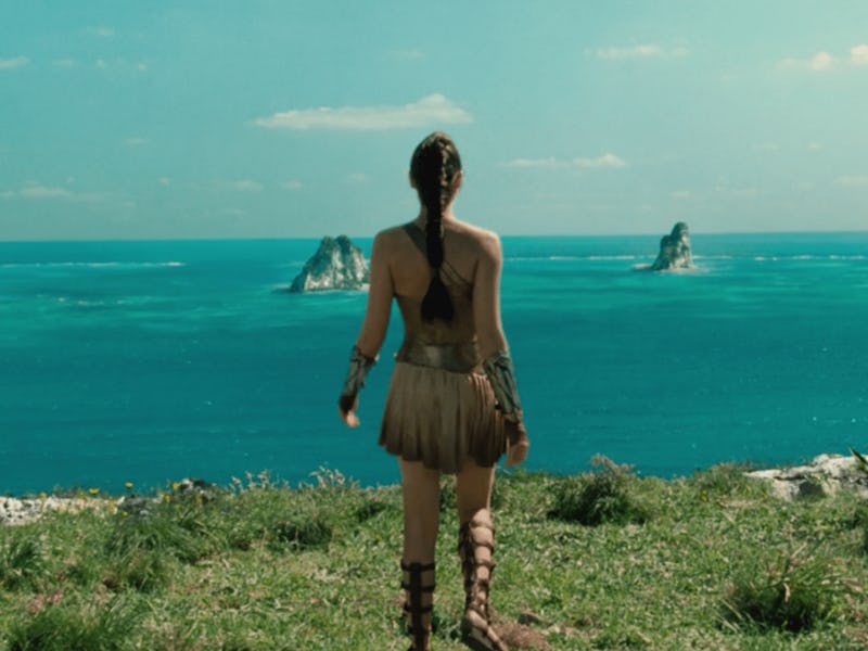 View of Diana looking out at the ocean from Wonder Woman