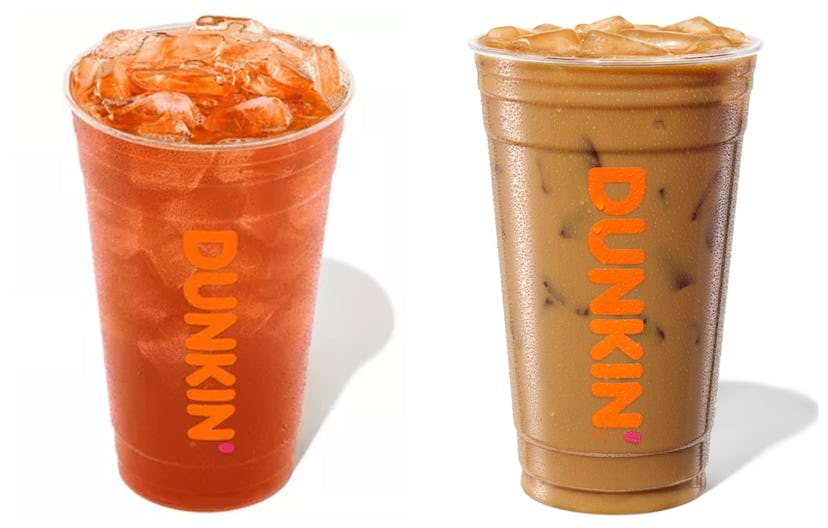 The Blood Orange Refresher and Nutty Pumpkin Iced Coffee are new fall releases from Dunkin' Donuts. 