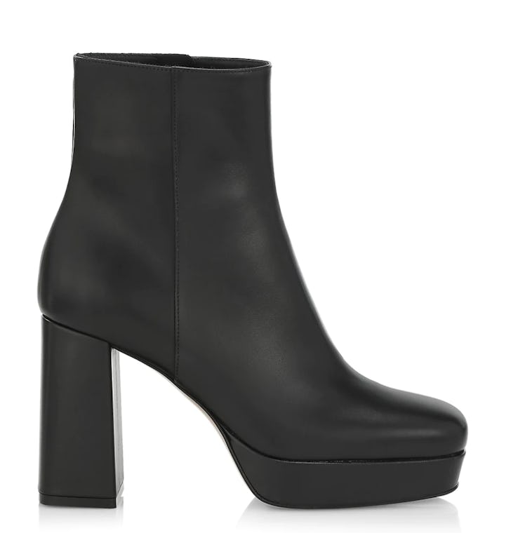 Glove Leather Platform Ankle Boots