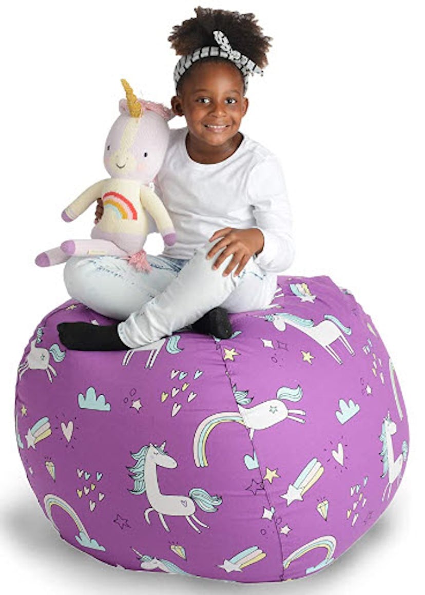 Creative QT Stuffed Animal Storage Bean Bag Chair 