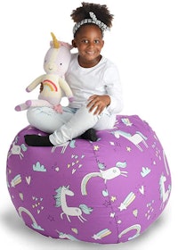 Creative QT Stuffed Animal Storage Bean Bag Chair 