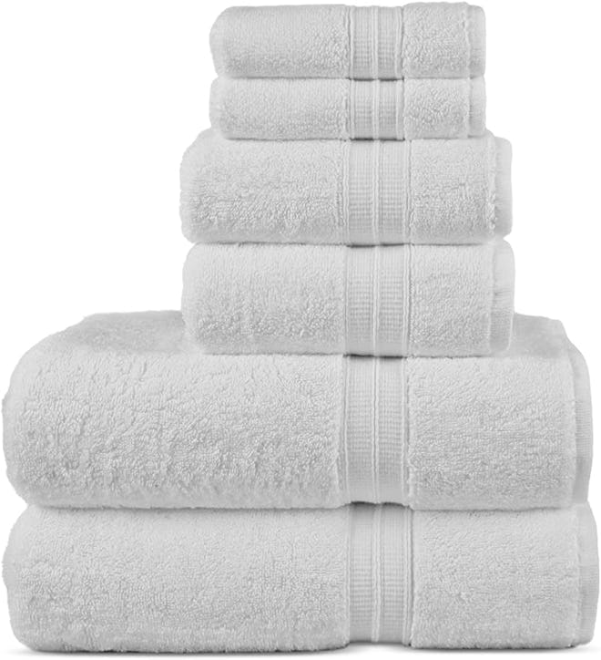 Chakir Turkish Linens Luxury Cotton Towel Set (6 Pieces)