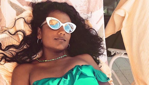 Simone Ashley green summer nails