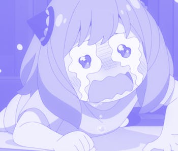 Anya Forger crying on Make a GIF