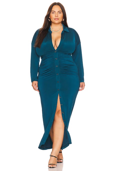 Remi x Revolve, Revolve's first plus-size collection features the Claudia Maxi Dress