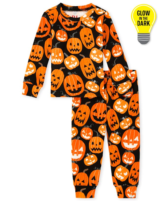 Halloween pajamas for kids are twice the fun when they glow in the dark.