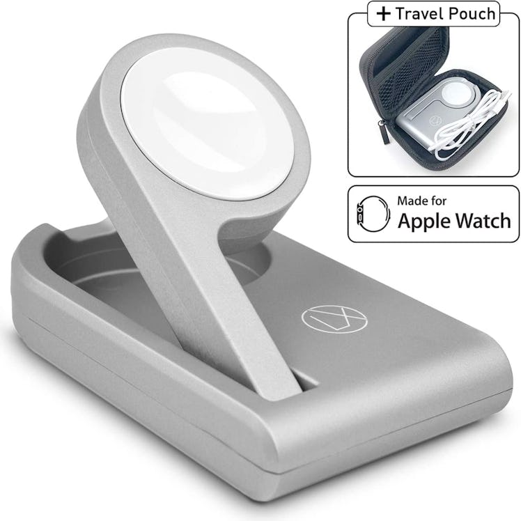 This portable Apple watch charger features nightstand mode. 