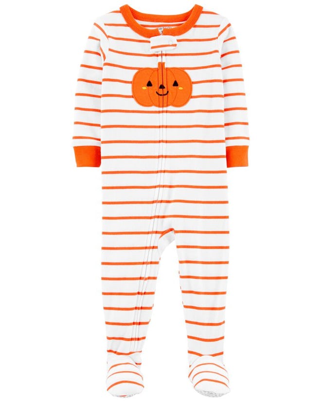 Toddler Halloween pajamas with footies and zips keep kids extra cozy.