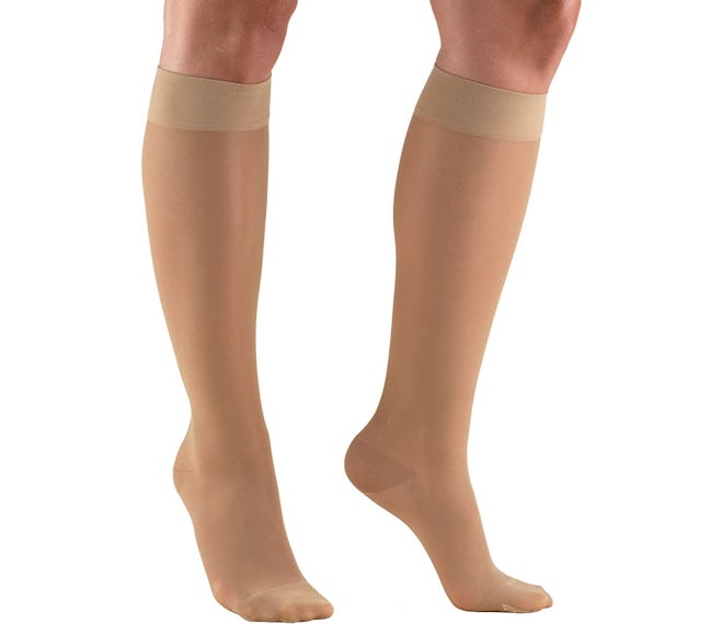 This Truform pair is the best sheer compression socks for travel.