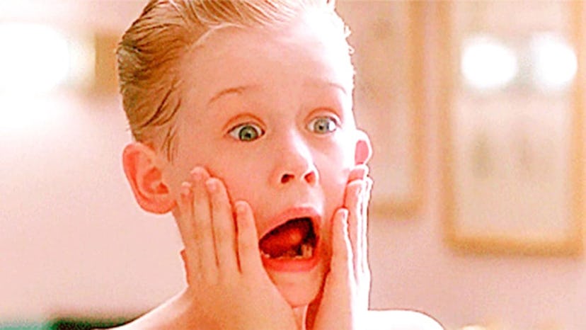 Kevin in 'Home Alone' doing the scream.