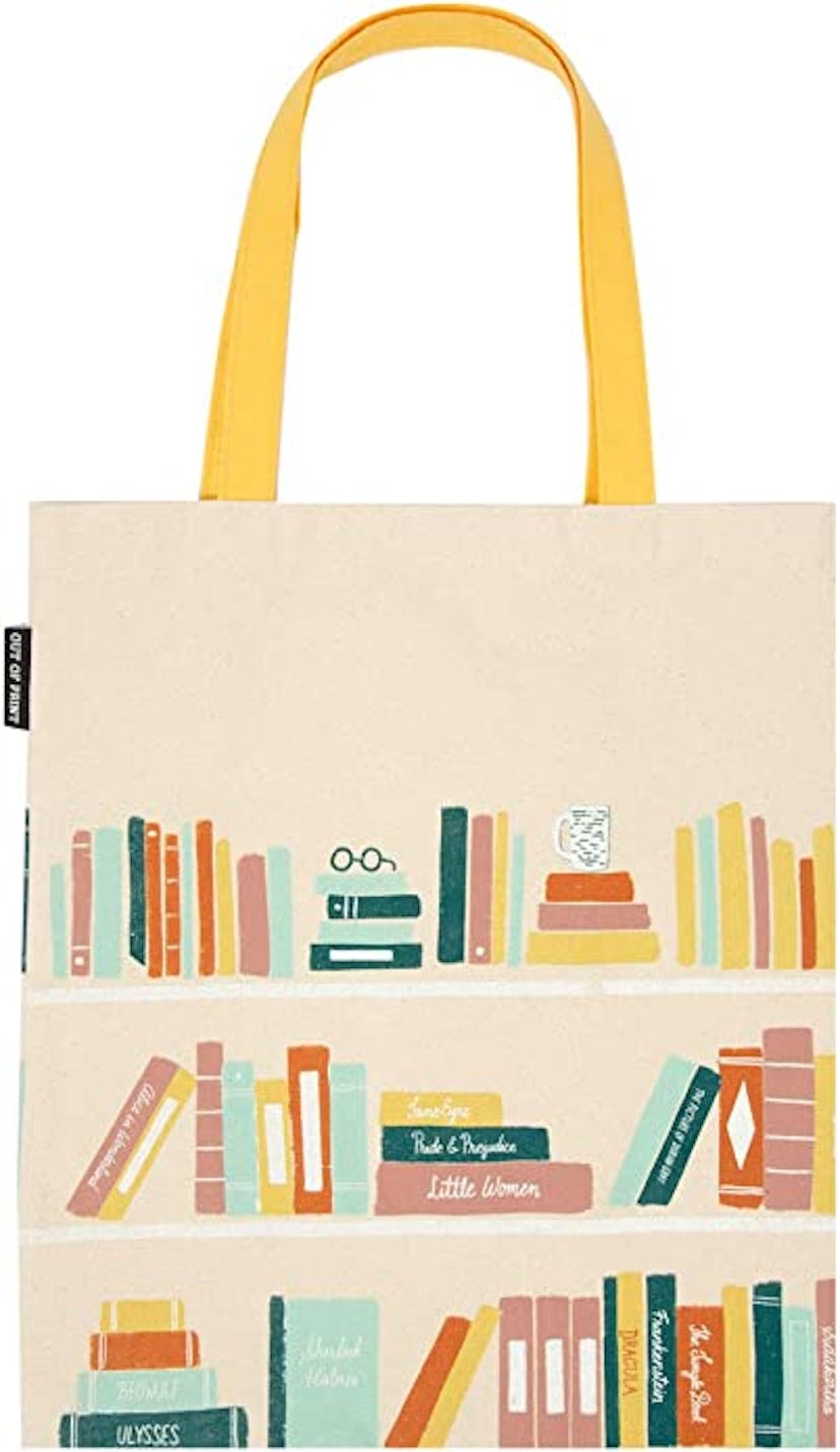 Out of Print Bookshelf Tote Bag