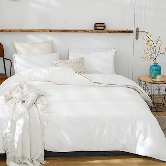 LuckLF Washed Cotton Duvet Cover (3 Pieces)