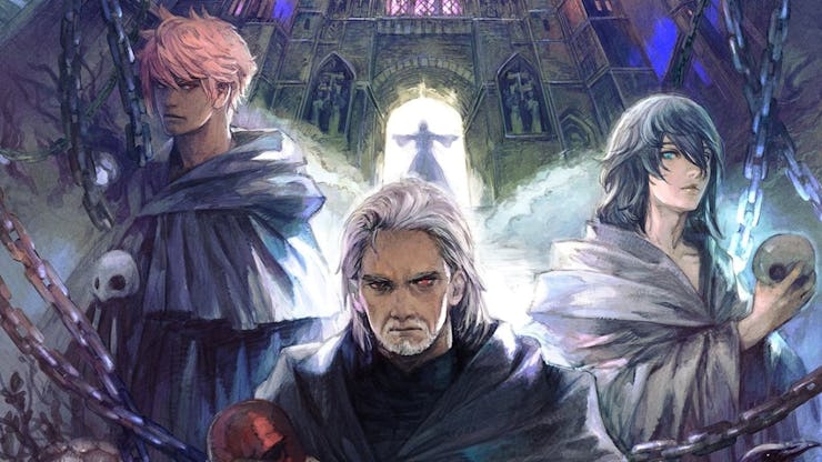 Final Fantasy XIV patch 6.2, showing three characters in front of a rib vault