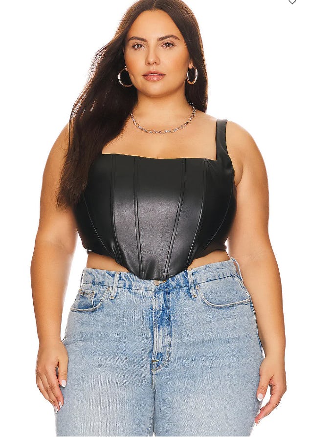 Ali Faux Leather Corset Top