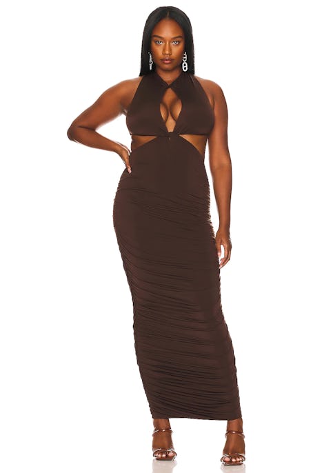 Remi x Revolve, Revolve's first plus-size collection features the Hannah Maxi Dress