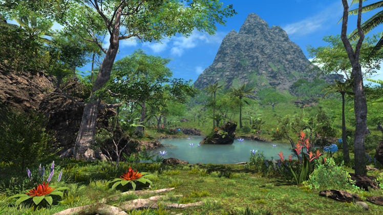 gameplay of Final Fantasy XIV patch 6.2, showing the new feature on the map - The Island Sanctuary 