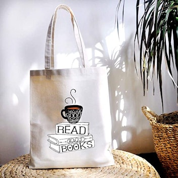 YouFangworkshop Drink Good Coffee Read Good Books Tote
