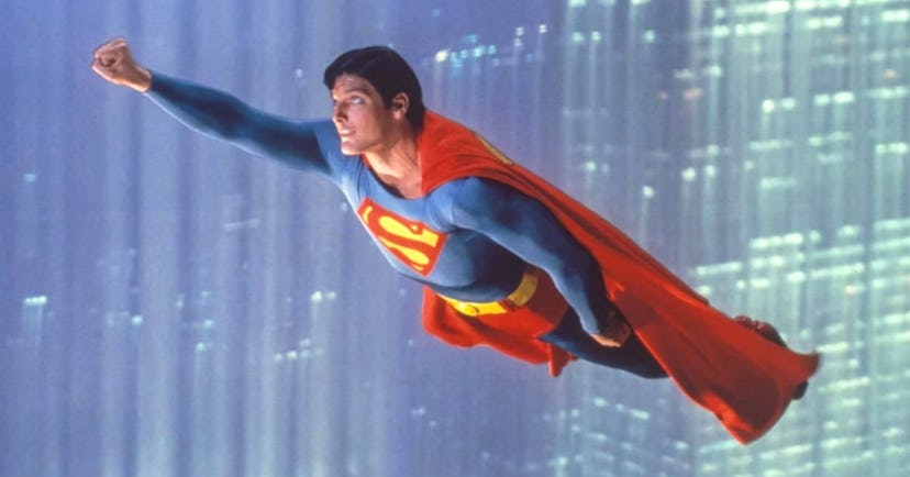 Christopher Reeve as Superman in 1978.