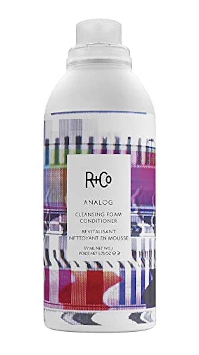 This R+Co foam conditioner is the best co-wash for oily fine hair.