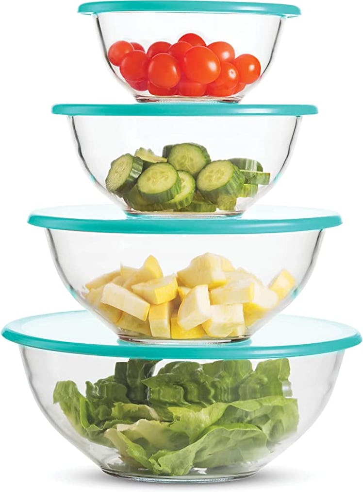 FineDine 8-Piece Mixing Bowl Set with BPA-Free Lids