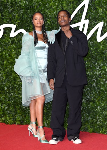Rihanna and Rocky on a red carpet. 