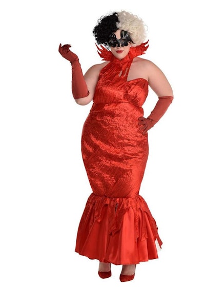 Adult Cruella Red Ball Dress Plus Size Costume