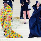 Rihanna and Rocky at the Met Gala steps. 