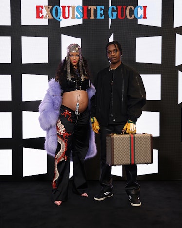 Rihanna et Rocky lors d'un défilé Gucci. 
