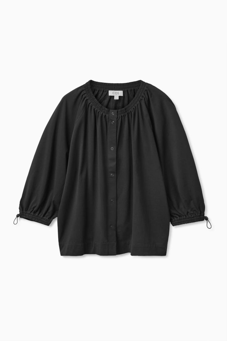 COS black puff cleeve top