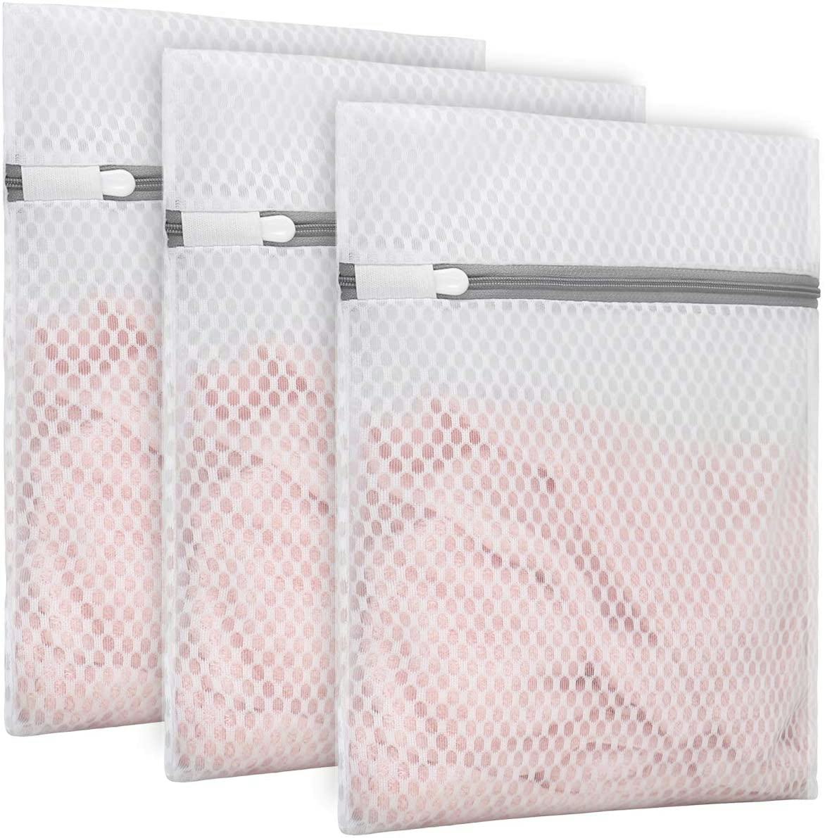 Muchfun Durable Honeycomb Mesh Laundry Bags (3-Pack)