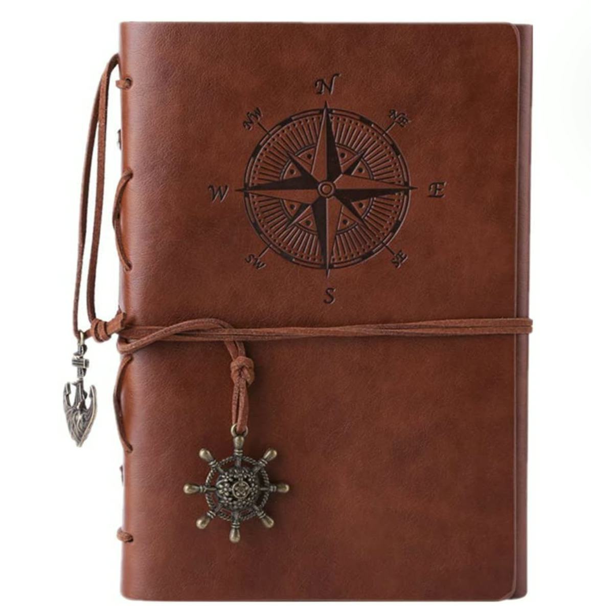 MALEDEN Refillable Spiral Daily Notepad Classic Embossed Travel Journal Diary