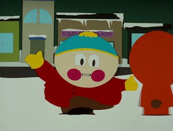 Cartman in less familiar Kewpie doll mode.