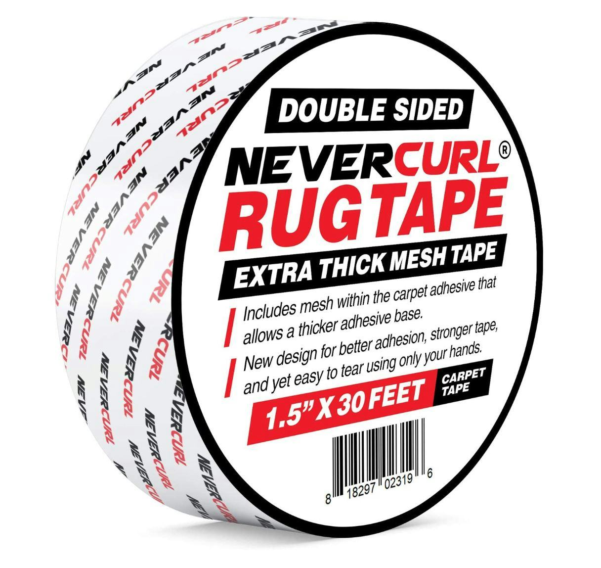 iPrimio NeverCurl Double Sided Extra Thick Rug Tape