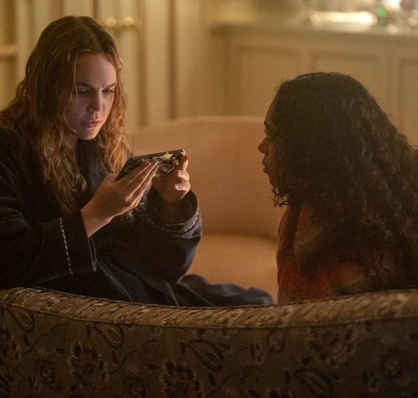 Bailee Madison as Imogen and Chandler Kinney as Tabby in HBO Max's 'PLL: Original Sin'