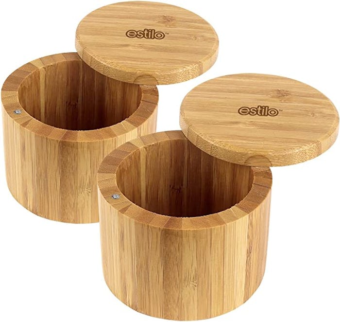 Estilo Premium Bamboo Salt and Pepper Bowls ( 2 Pieces)