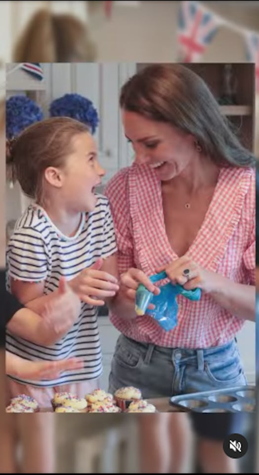 Princess Charlotte bakes with her mom.