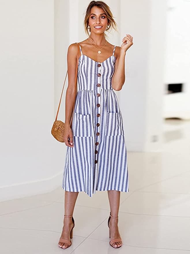 SWQZVT Spaghetti Strap Sundress