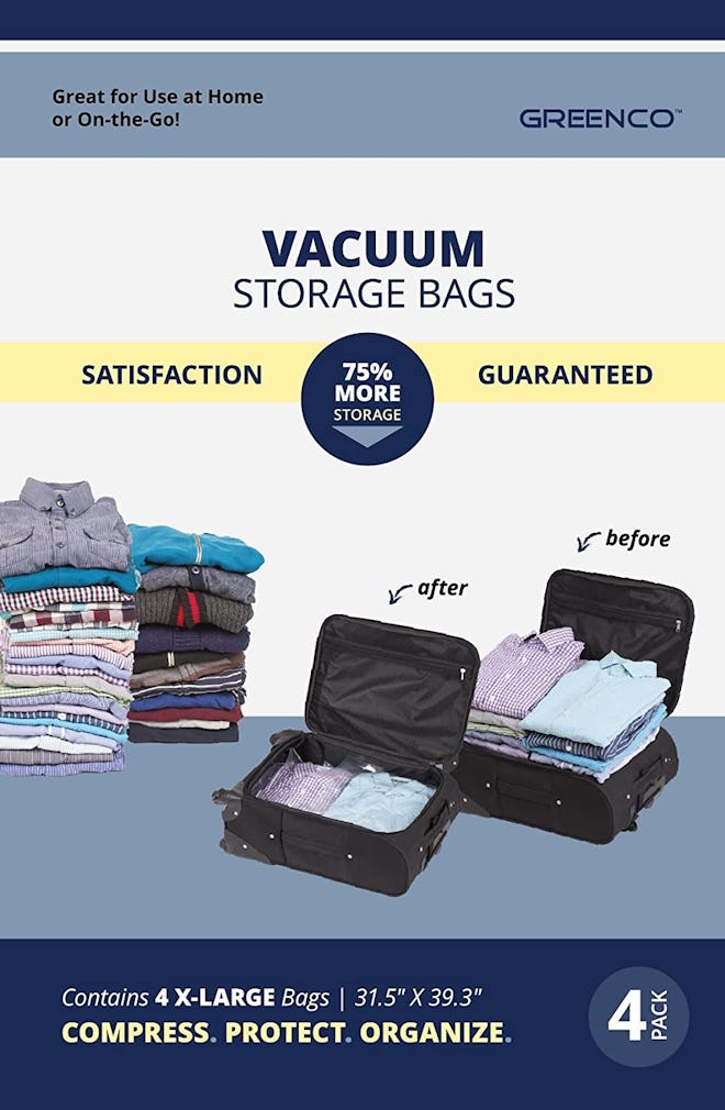 Greenco Space Saver Vacuum Seal Storage Bags (4-Pack)
