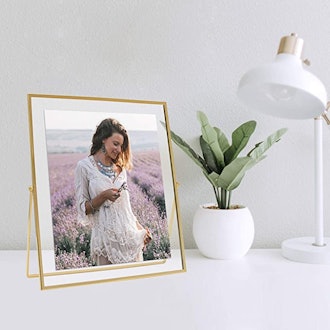MIMOSA MOMENTS Gold Metal Floating Picture Frame